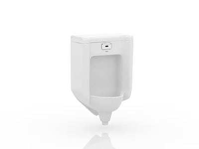 Modern White Wall Mounted Urinal Design For Commercial Bathroom Use 3d model