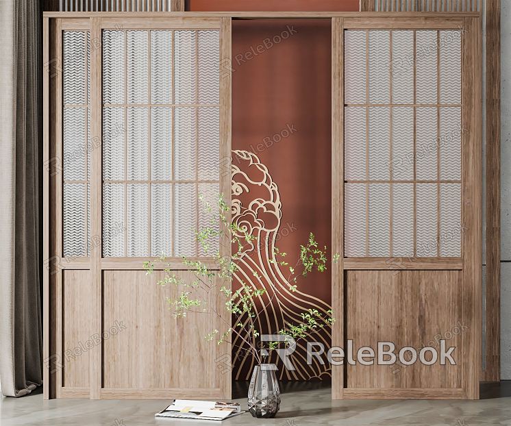 New Chinese-style sliding door model