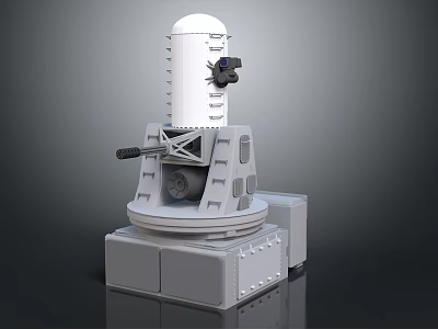Modern Mechanical Device With Cylindrical Top Base Structure And Control Unit 3d model