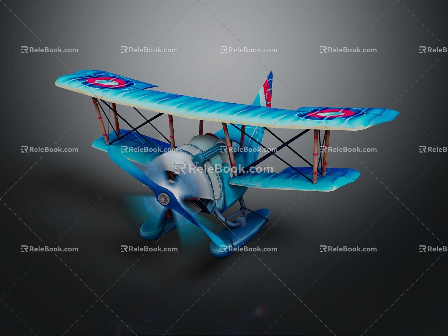 Glider Old World War II Old Aircraft Fighter 3d model