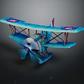 Glider Old World War II Old Aircraft Fighter 3d model