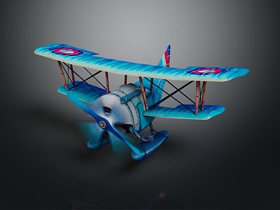 Glider Old World War II Old Aircraft Fighter 3d model