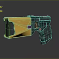 Futuristic Modern Weapon With Yellow Black Color And Ergonomic Grip Design