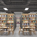 Modern Library Reading Area 3d model