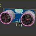 HC SR04 Ultrasonic Sensor Module For Commercial Devices With Dual Transducers And Blue Circuit Board