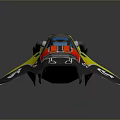 Colorful Sporty Racing Car With Yellow Red Black Body And STR Logo