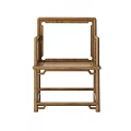 Traditional Wooden Dining Chairs Design With Carved Back Armrests And Solid Wood Frame