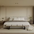 Modern Bedroom Interior Design With Bed Bench Nightstand Rug And Window