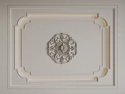 French Ceiling Bedroom Ceiling Guest Restaurant Ceiling Hall Away Ceiling 3d model