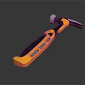 Practical Hardware Tool Hammer With Yellow And Black Handle And Metal Head Design