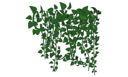 Modern Green Plant Vine Green Plant Wall 3d model