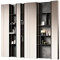 Modern Elegant Bookcase Interior Design With Open Shelves Books And Decorative Items