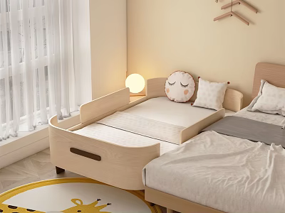 Modern Children's Bed Children's Splice Bed 3d model