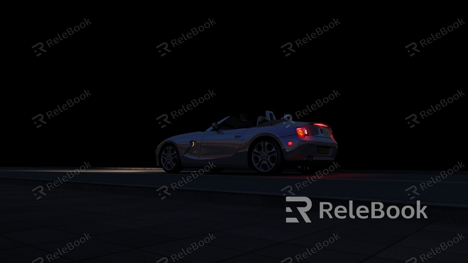 Ferrari 3D model with animation Driving on the road Ferrari sports car model