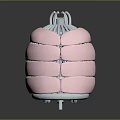 Pink Layered Landscape Scenery With 3D Structured Design Elements