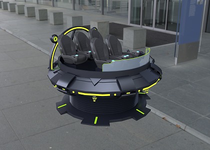 Modern flying saucer 3d model