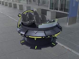 Modern flying saucer 3d model