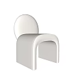 Modern Beige Leisure Chair With Comfortable Velvet Upholstery And Curved Design