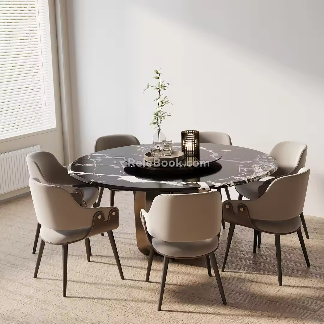 Modern table combination 3d model