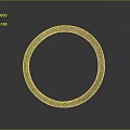 Antique Green Metallic Bracelet Smooth Circular Fashion Accessory in Vintage Style