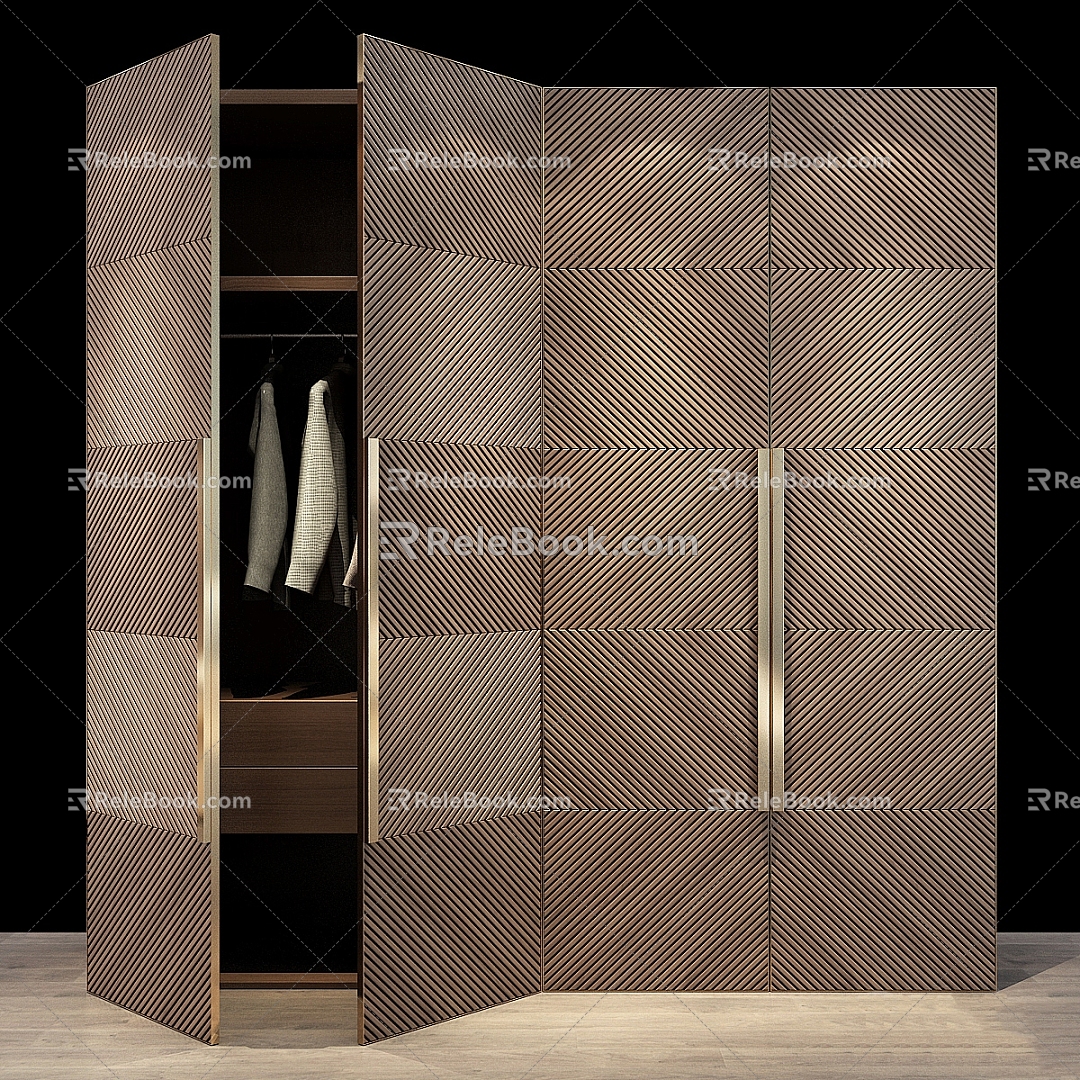 Wardrobe Cabinet Wardrobe Storage Cabinet Large Wardrobe Hanger Clothes Home Furniture Bedroom 3d model