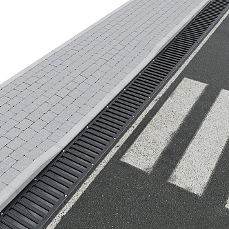 road sewer sidewalk sewer cover plate 3d model