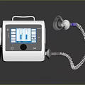 White Portable Medical Ventilator With Display Screen Blue Green Interface And Respiratory Mask