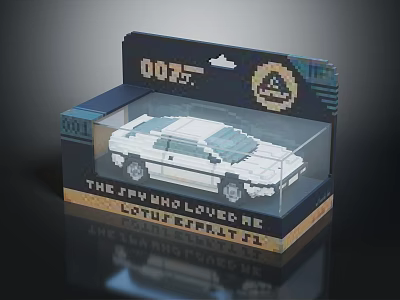 007 The Man Who Loved Me Lotus Esprit S1 Building Block Model in Box 3d model