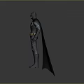 Detailed Batman Costume With Cape Bat Symbol And Utility Belt Design