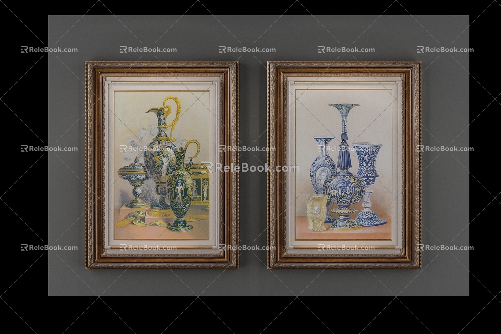 American Pastoral Decorative Painting 3d model