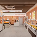 Modern Fruit Store Interior With Fresh Fruit Displays Shelves And Cashier Counter
