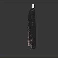 Stylish Black Robe With Pink And White Intricate Pattern On Mannequin