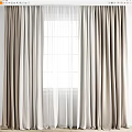 Elegant Neutral Toned Curtains With Sheer Layers For Modern Home Window