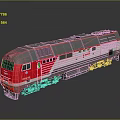 modern train light rail subway high-speed rail 3d model