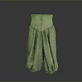 Daily Life Essential Loose Fit Beige Fabric Pants With Elastic Waist And Cuffed Hem