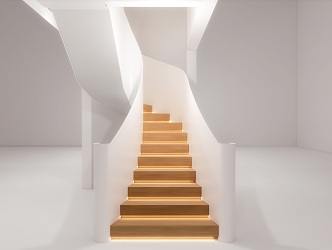 Villa Stairs Spinning Stairs 3d model