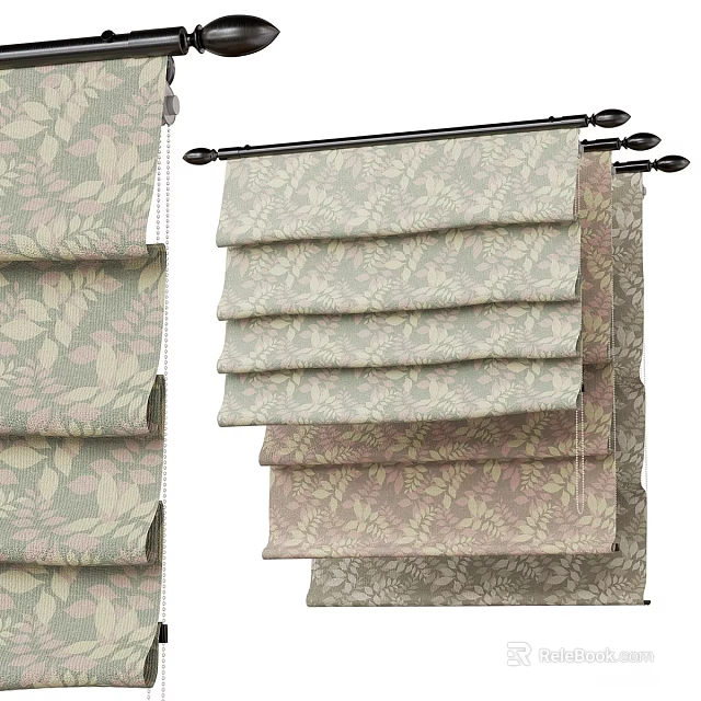 Decorative Patterned Venetian Blinds With Multiple Color Options For Window Coverings 3d model 