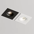 Black and White Square Recessed Spotlights Modern Ceiling Lighting Fixtures