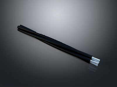 Black Hardware Tools with White Metal Tips Displayed on Gray Background Surface 3d model