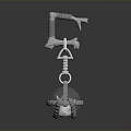 3D Mechanical Arm Structure With Suspended Chain And Metal Basket