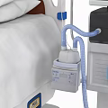 Advanced Hospital Medical Bed With Integrated Monitor IV Stand And Control Panel