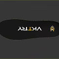 High Quality VRTX Black Insole With Yellow Base And Ergonomic Supportive Design 3d model