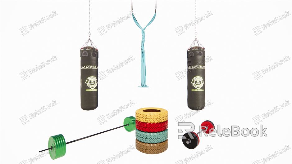 modern fitness equipment boxing sandbag sandbag tire dumbbell model