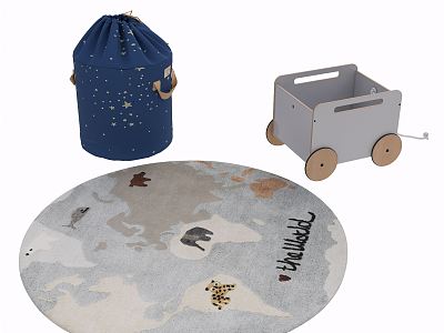 Modern round carpet children's toys model