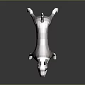 Low Poly Style Furniture Decorative Dog Model In Brown And White