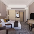 Modern Hotel Room Interior With Comfortable Bed Armchair Side Table And Stylish Lamps