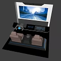 Advanced Driving Simulator With Dual Seats Large Screen And Control Panel