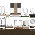Bathroom Vanity Units with Multiple Designs Mirrors and Storage Shelves for Modern Home