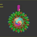 Golden Sunflower Shaped Pendant Fashion Accessory With Detailed Petal Design
