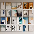 Collection of Various Style Decorative Wall Art with Colorful Abstract Designs